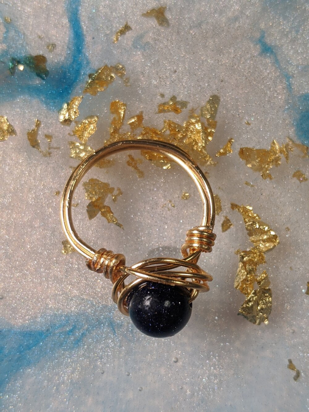 Blue Goldstone Ring – 808 Co.