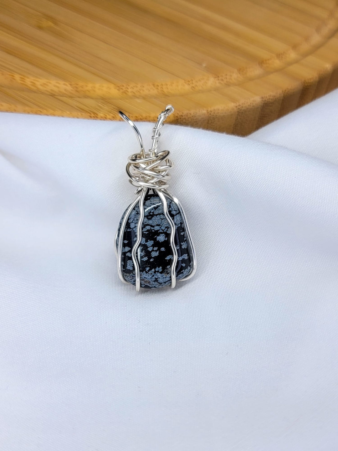 Snowflake Obsidian Pendant